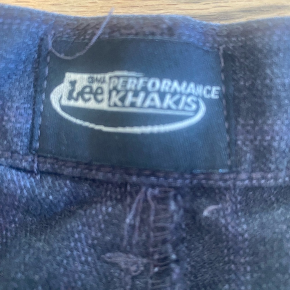 Lee Performance Khakis Stripe Gray Wide Leg Women’s 26 Preloved - Picture 2 of 8